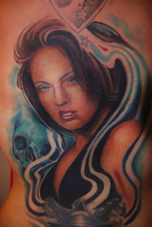 Looking for unique Portrait tattoos Tattoos?  Megan Fox Tattoo Back Piece